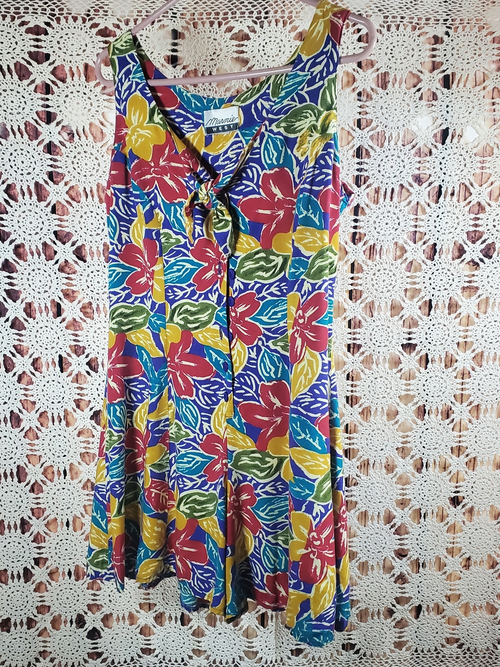 Multicolor Floral Tie-Front Jumpsuit